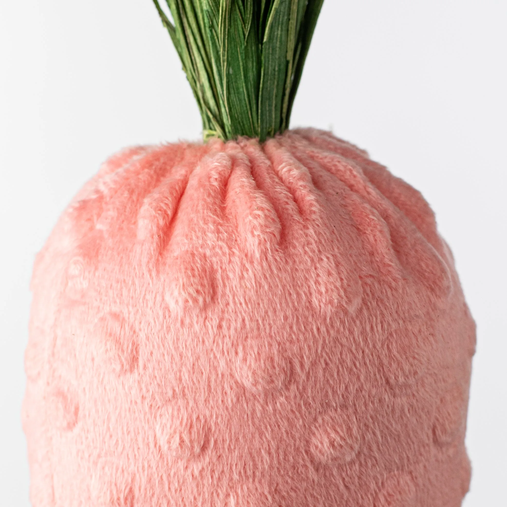 20" Swiss Dot Faux Fur Jumbo Carrot: Peach