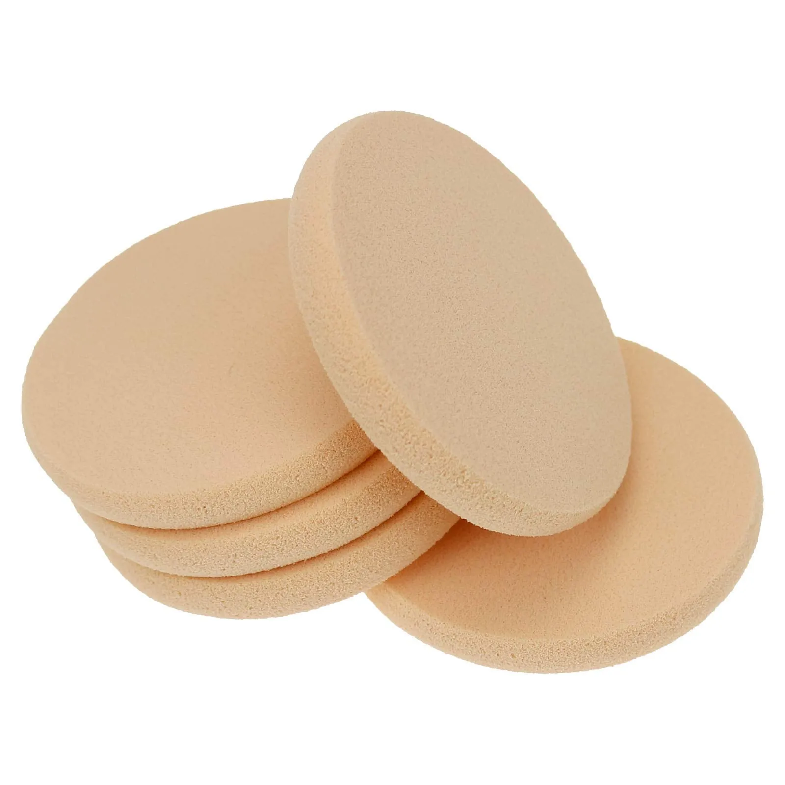 25 Pcs Women's Round Soft Makeup Beauty Eye Face Foundation Blender Facial Smooth Powder Puff Cosmetics Blush Applicators Sponges Use for Dry and Wet