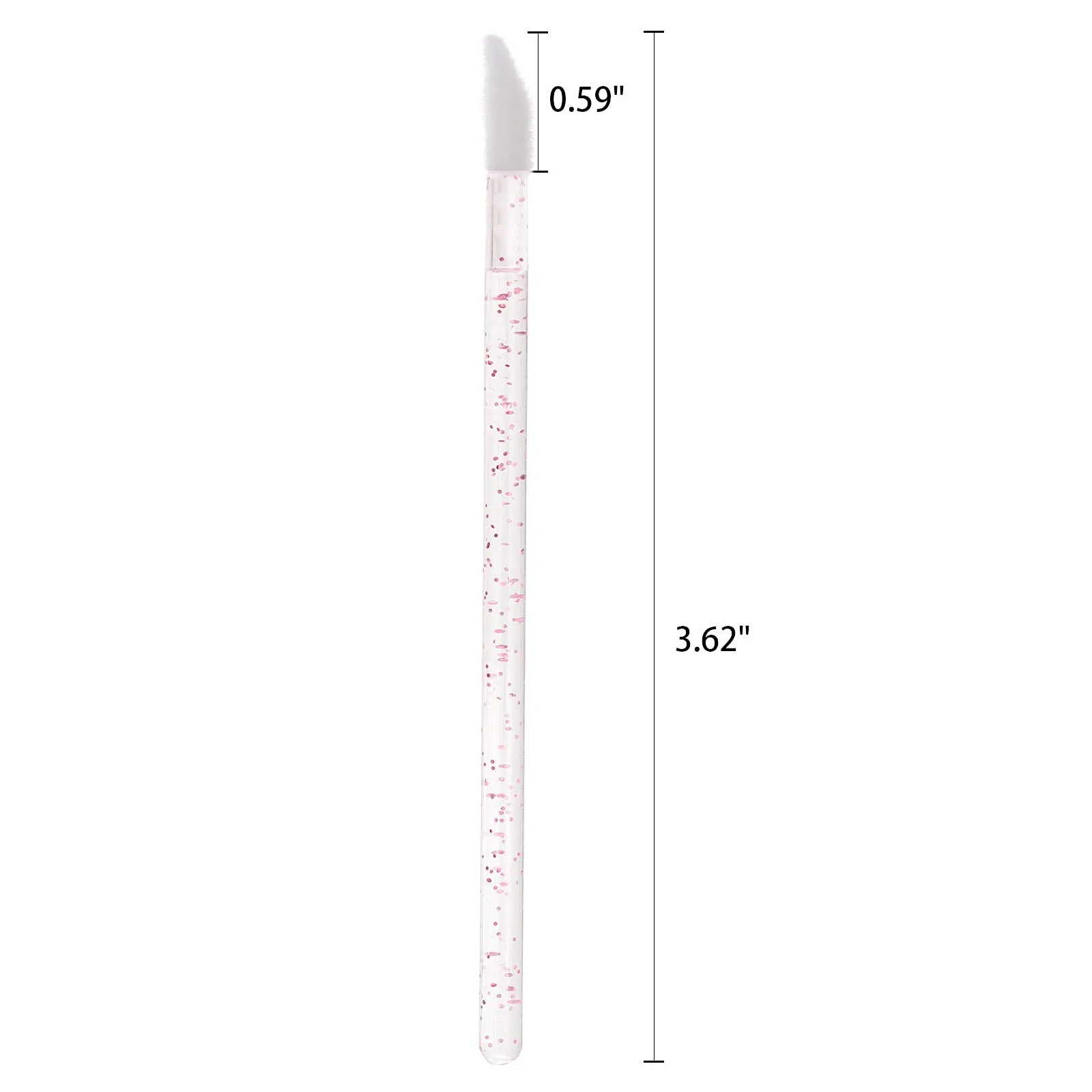 300 Counts Lip Applicators Disposable Lip Brushes Crystal Lipstick Lip Gloss Wands, Pink