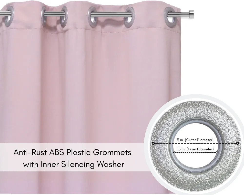 52 X 63 Inch Blackout Polyester Curtains with Grommets Blush - 2 Panels