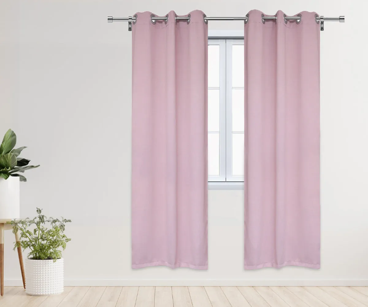 52 X 84 Inch Blackout Polyester Curtains with Grommets Blush - 2 Panels