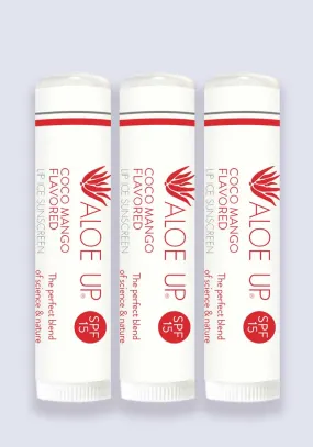 Aloe Up Lip Balm SPF 15 - Mango 4.25g - 3 Pack Saver