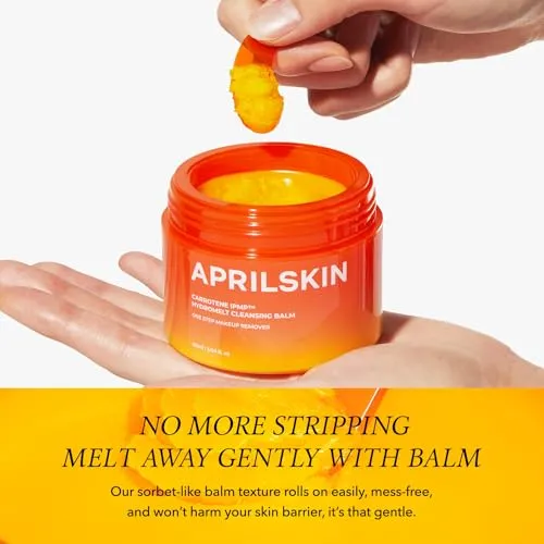 Aprilskin Carrotene IPMP Hydromelt Double Cleansing Makeup Remover Oil Balm Mini Size | Vegan | Blackheads Remover | Makeup Cleanser | Korean Skin Care | Kbeauty | Travel Size, 2 Packs