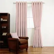 Bacall Blush Curtain Fabric