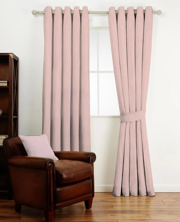 Bacall Blush Curtain Fabric