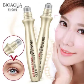 BioAqua Ball Roller Eye Cream Anti-Puffiness Anti-Wrinkle Remove Dark Circles Moisturizing Hydrating Whitening Firming Eye Serum