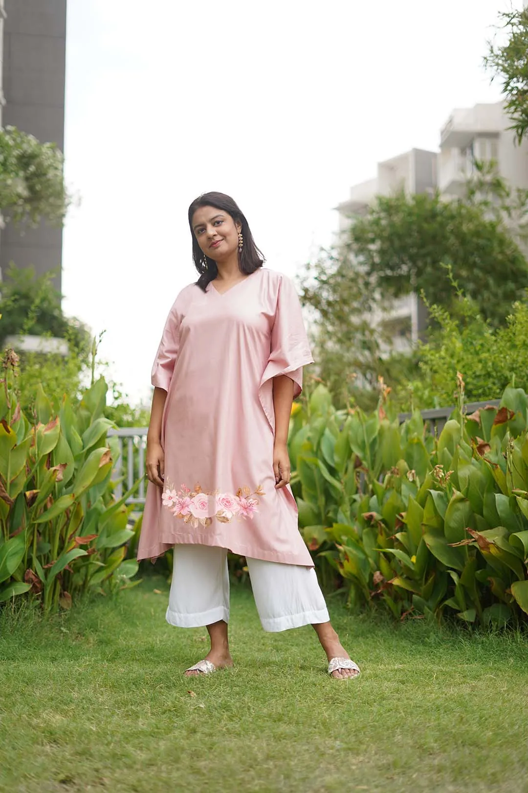 Blush Rayon LongKurta - GulabiMehfil