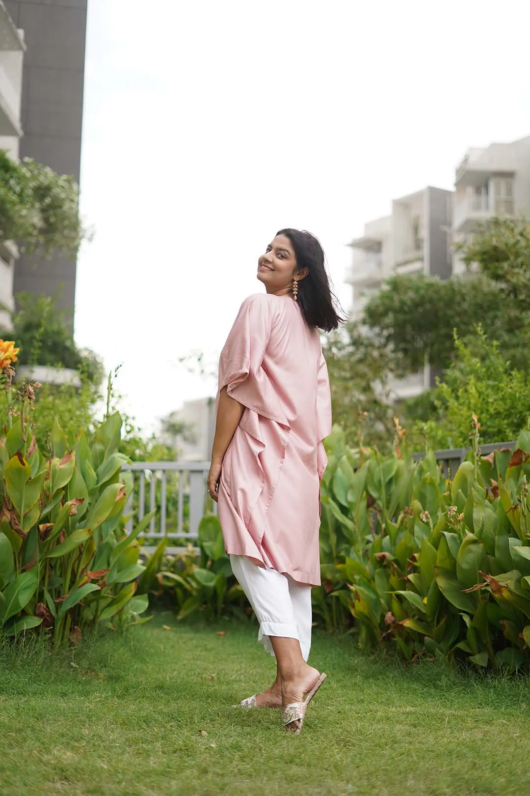 Blush Rayon LongKurta - GulabiMehfil