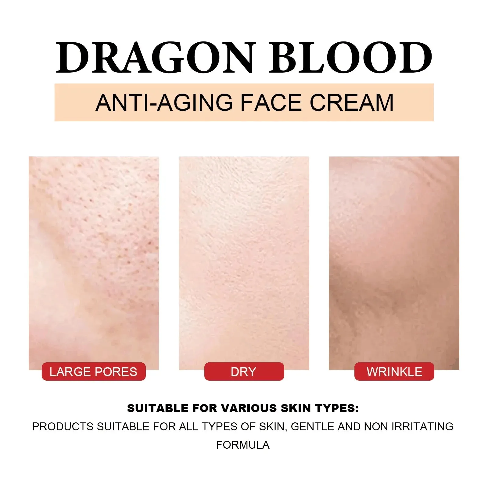 Dragon Blood Cream Wrinkle Removal Facial Serum Rejuvenation Lift Firming Anti-aging Whitening Invisible Pores Beauty Skin Care