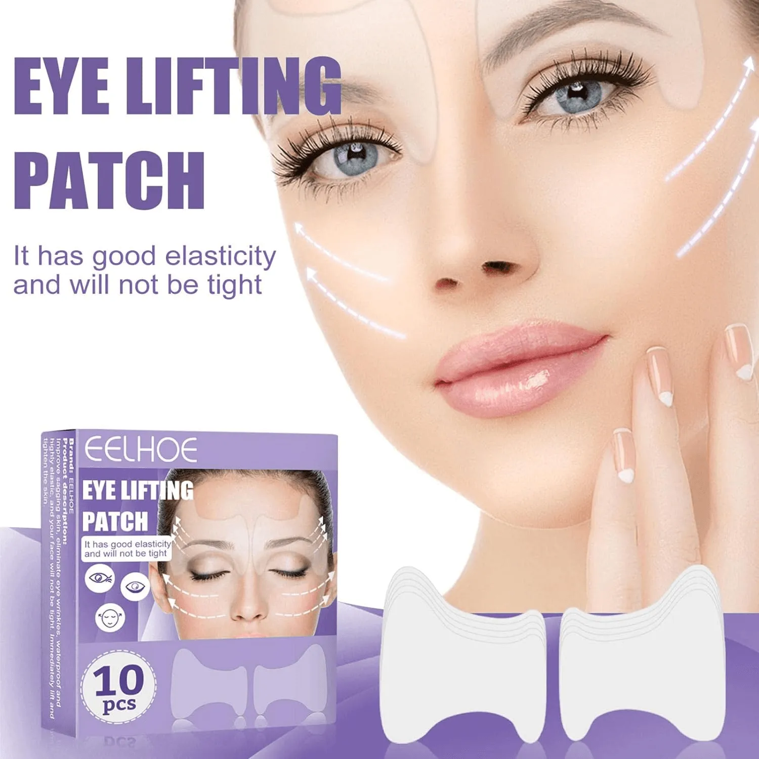 EELHOE Eye Lift Patches Lighten Eye Circles - 10Pcs