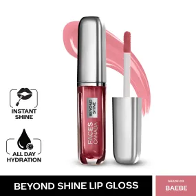 Faces Canada Beyond Shine Lip Gloss BAEbe 03 I Instant Shine I Long lasting Hydration I Nourishing Macadamia Oil I Vegan I 3ml