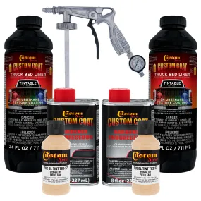 Federal Standard Color #30480 Field Tan T82 Urethane Spray-On Truck Bed Liner, 2 Quart Kit with Spray Gun and Regulator - Textured Protective Coating