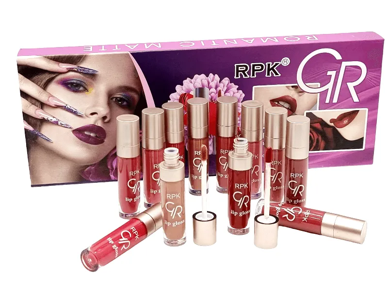 GR Soft & Matte Lip Gloss Long Lasting Waterproof - 12Pcs