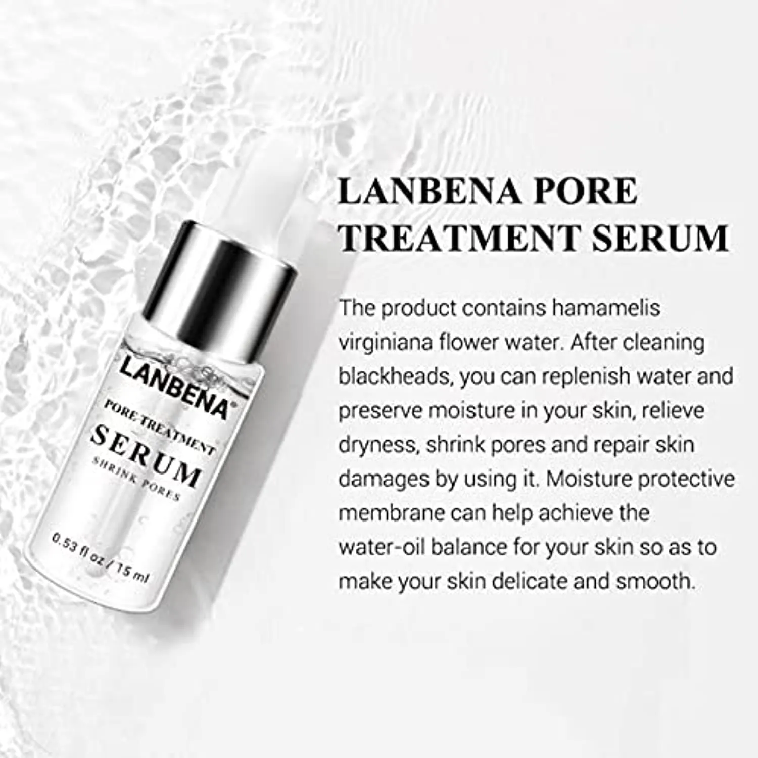 LANBENA Pore Skin Care Serum Facial Essence for Shrinking Pores -Relieving Dryness - Oil Control Firming - Moisturizing