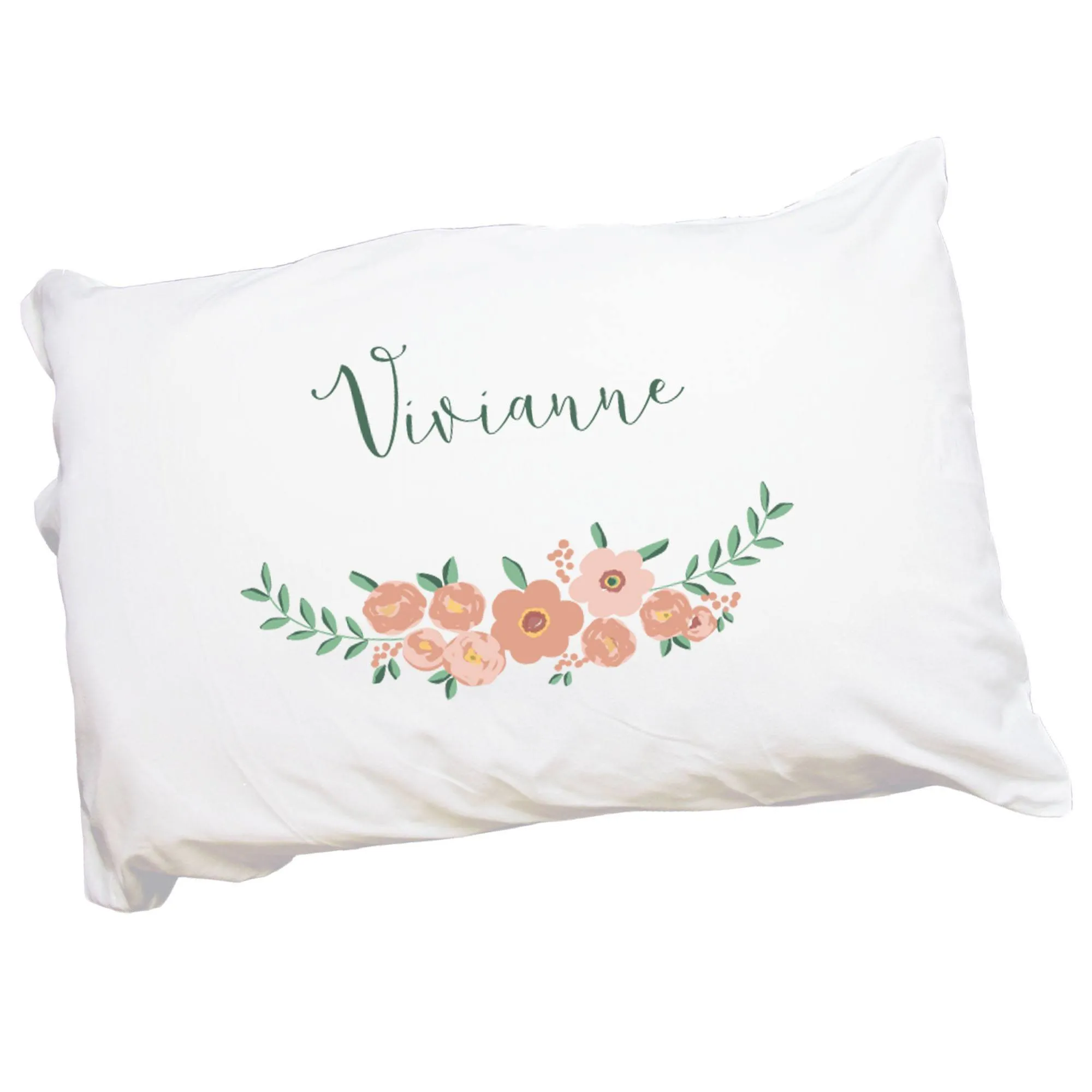 Personalized Pillowcase - Blush Spring Floral