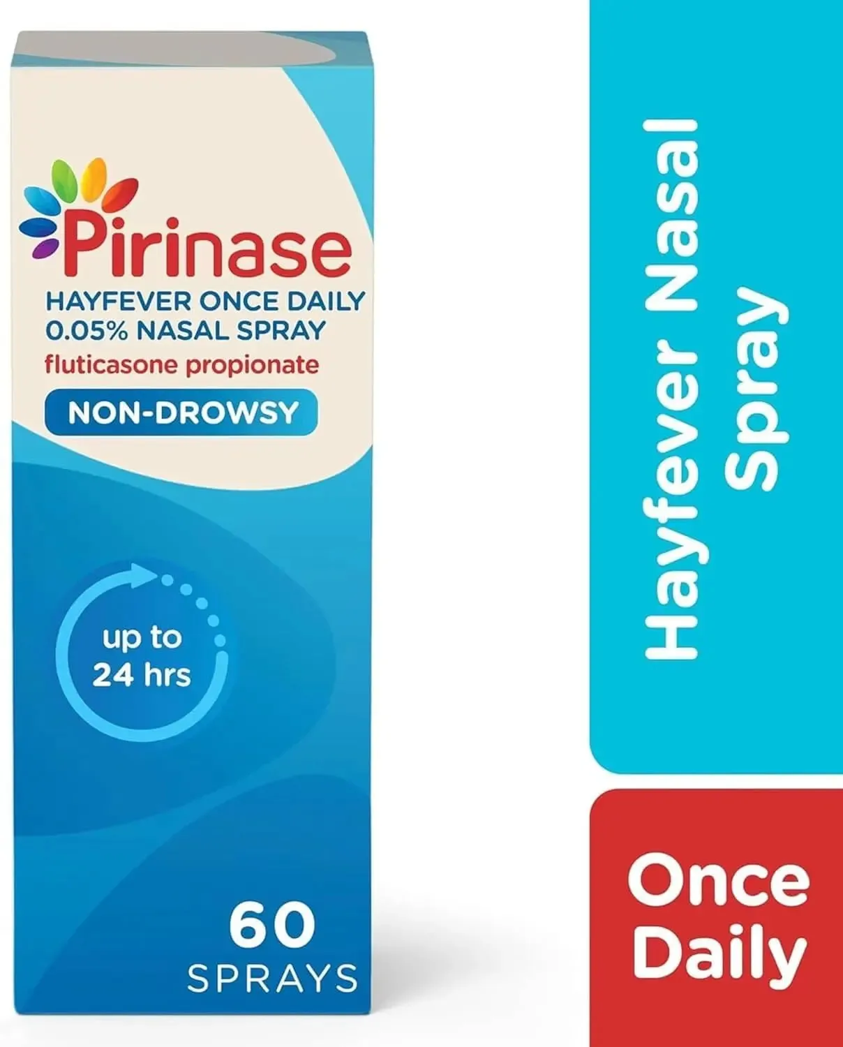 Pirinase Nasal Spray Hayfever Relief for Adults, Once a Day Dose-60 spray