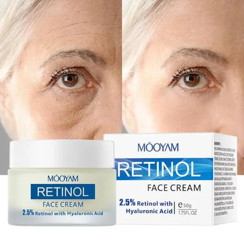 Retinol Face Cream: Anti-Aging, Wrinkle Whitening, Moisturizing, Improves Fine Lines, Firming, Lifting Facial Skin Care