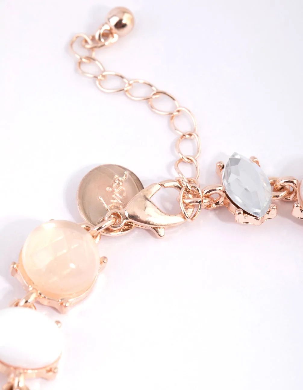 Rose Gold Mixed Shape Stone Bracelet