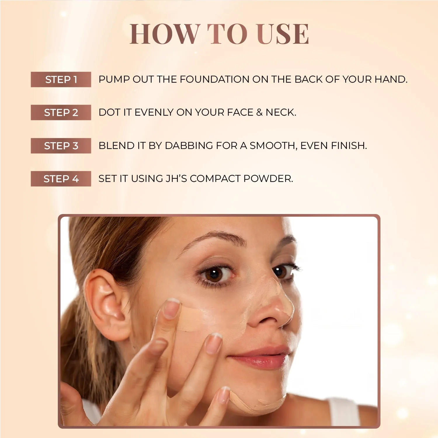 Serum Foundation Dewy Finish SPF 30  with Rosehip and Rice Starch - Almond