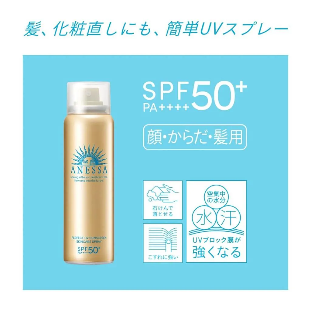 Shiseido Anessa Perfect UV Spray Sunscreen Aqua Booster SPF50  (60g)