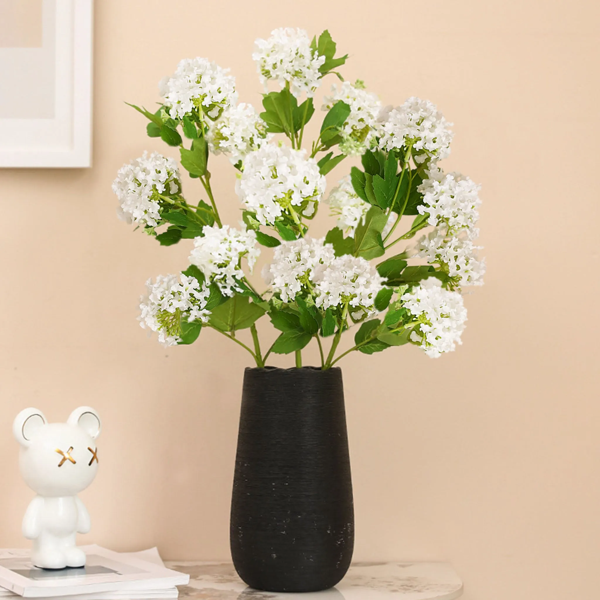 Tall Stem Artificial Silk Hydrangea Spray Flowers